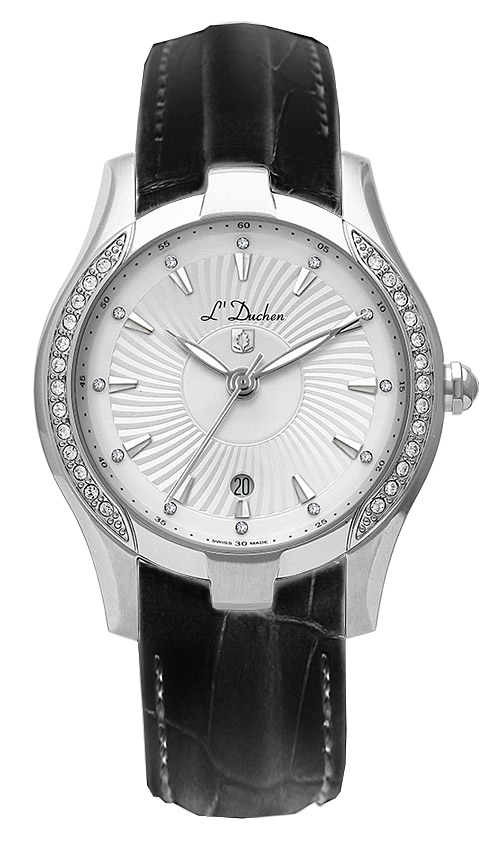 Женские часы L`Duchen Ballet D 201.16.33 B, механизм кварцевый, циферблат белый, браслет кожа — Изображение 1